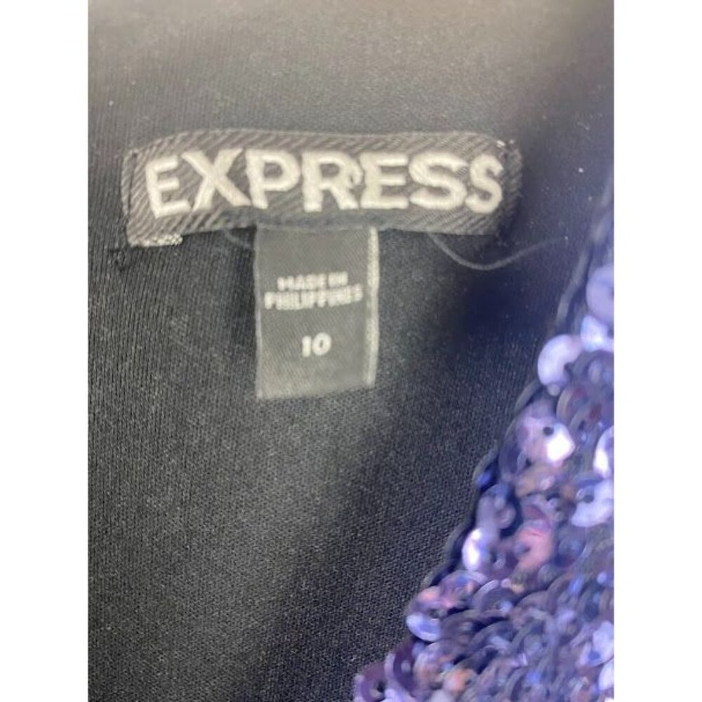 Express Blue Sequin  Formal Dress Women's‎ 10. - Picture 4 of 8